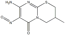 8-Amino-3-methyl-7-nitroso-3,4-dihydro-2H,6H-pyrimido[2,1-b][1,3]thiazin-6-one 结构式