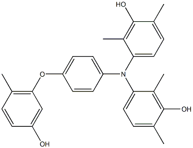 N,N-Bis(3-hydroxy-2,4-dimethylphenyl)-4-(3-hydroxy-6-methylphenoxy)benzenamine 结构式