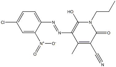5-(4-Chloro-2-nitrophenylazo)-6-hydroxy-2-oxo-1-propyl-4-methyl-1,2-dihydropyridine-3-carbonitrile Structure