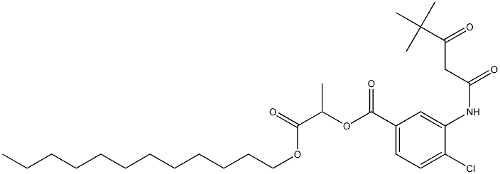 2-[4-Chloro-3-[[2-(tert-butylcarbonyl)acetyl]amino]benzoyloxy]propionic acid dodecyl ester Structure