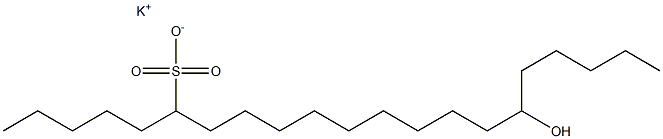 16-Hydroxyhenicosane-6-sulfonic acid potassium salt,,结构式