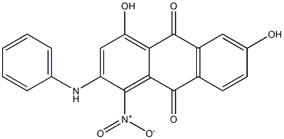 2-Anilino-4,6-dihydroxy-1-nitroanthraquinone Structure