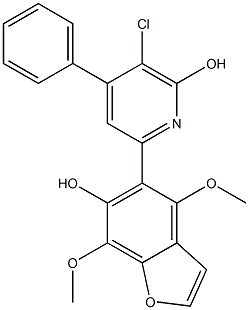 4,7-Dimethoxy-5-(4-phenyl-5-chloro-6-hydroxy-2-pyridinyl)benzofuran-6-ol