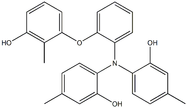 N,N-Bis(2-hydroxy-4-methylphenyl)-2-(3-hydroxy-2-methylphenoxy)benzenamine Struktur