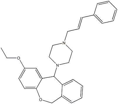 11-(4-Cinnamyl-1-piperazinyl)-2-ethoxy-6,11-dihydrodibenz[b,e]oxepin Structure