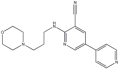 2-[(3-Morpholinopropyl)amino]-5-(4-pyridinyl)pyridine-3-carbonitrile|