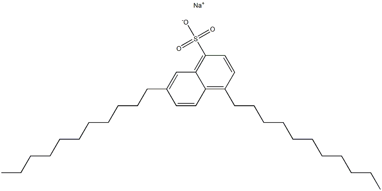 4,7-ジウンデシル-1-ナフタレンスルホン酸ナトリウム 化学構造式