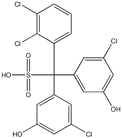 (2,3-Dichlorophenyl)bis(3-chloro-5-hydroxyphenyl)methanesulfonic acid Structure