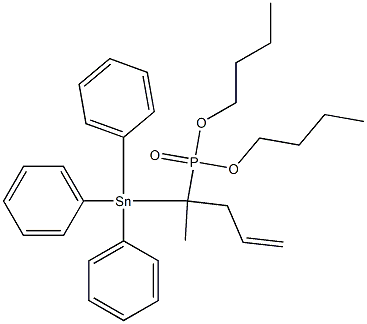 1-Triphenylstannyl-1-methyl-3-butenylphosphonic acid dibutyl ester