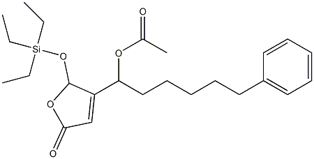 Acetic acid 1-[[2,5-dihydro-5-oxo-2-(triethylsiloxy)furan]-3-yl]-6-phenylhexyl ester Structure