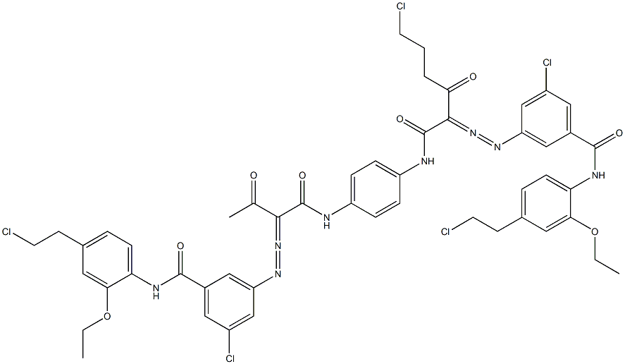 3,3'-[2-(2-Chloroethyl)-1,4-phenylenebis[iminocarbonyl(acetylmethylene)azo]]bis[N-[4-(2-chloroethyl)-2-ethoxyphenyl]-5-chlorobenzamide]|