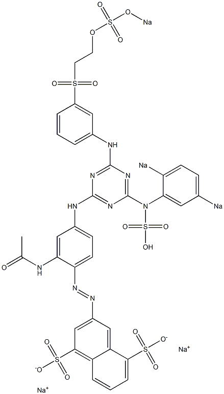 3-[2-Acetylamino-4-[4-(2,5-disodiosulfoanilino)-6-[3-[2-(sodiosulfooxy)ethylsulfonyl]anilino]-1,3,5-triazin-2-ylamino]phenylazo]-1,5-naphthalenedisulfonic acid disodium salt|