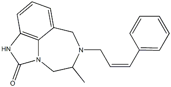 4,5,6,7-Tetrahydro-5-methyl-6-[(Z)-3-phenyl-2-propenyl]imidazo[4,5,1-jk][1,4]benzodiazepin-2(1H)-one Structure