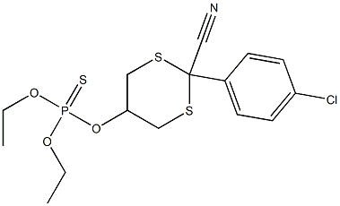 Thiophosphoric acid O,O-diethyl O-[2-cyano-2-(4-chlorophenyl)-1,3-dithian-5-yl] ester