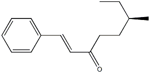 [R,(-)]-6-メチル-1-フェニル-1-オクテン-3-オン 化学構造式