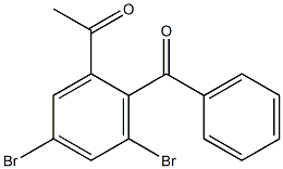 2'-ベンゾイル-3',5'-ジブロモアセトフェノン 化学構造式