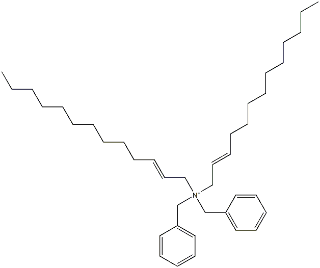 ジ(2-トリデセニル)ジベンジルアミニウム 化学構造式