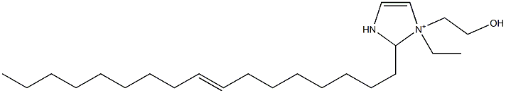 1-Ethyl-2-(8-heptadecenyl)-1-(2-hydroxyethyl)-4-imidazoline-1-ium Struktur