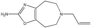 6-アリル-2-アミノ-5,6,7,8-テトラヒドロ-4H-オキサゾロ[4,5-d]アゼピン 化学構造式