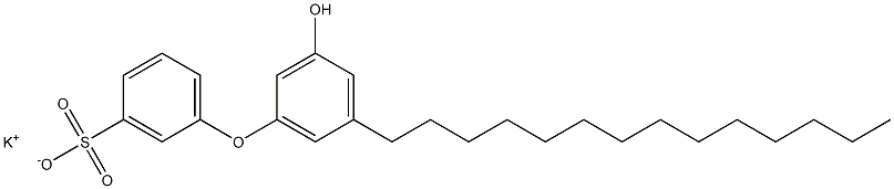 3'-Hydroxy-5'-tetradecyl[oxybisbenzene]-3-sulfonic acid potassium salt 结构式