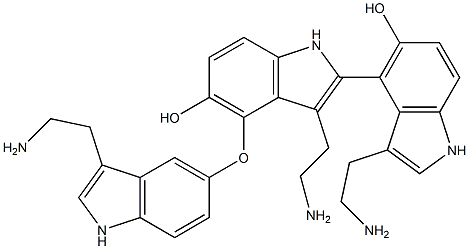 2-[3-(2-Aminoethyl)-5-hydroxy-1H-indol-4-yl]-4-[[3-(2-aminoethyl)-1H-indol-5-yl]oxy]-3-(2-aminoethyl)-1H-indol-5-ol