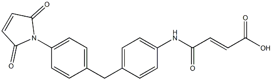 3-[N-[4-[4-(2,5-Dioxo-3-pyrrolin-1-yl)benzyl]phenyl]carbamoyl]propenoic acid 结构式