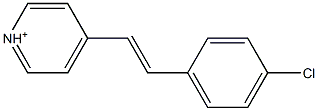 4-[(E)-2-(4-Chlorophenyl)ethenyl]pyridinium 结构式
