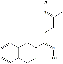 1-[(1,2,3,4-テトラヒドロナフタレン)-2-イル]ペンタン-1,4-ジオンジオキシム 化学構造式