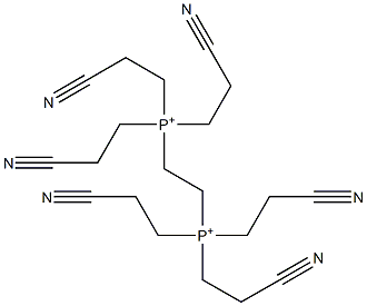 エチレンビス[トリス(2-シアノエチル)ホスホニウム] 化学構造式