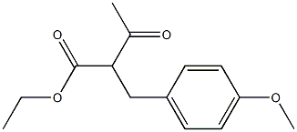 3-(4-Methoxyphenyl)-2-acetylpropionic acid ethyl ester 结构式