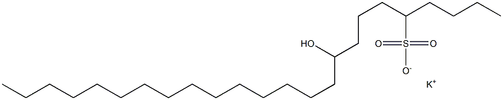 9-Hydroxytetracosane-5-sulfonic acid potassium salt 结构式