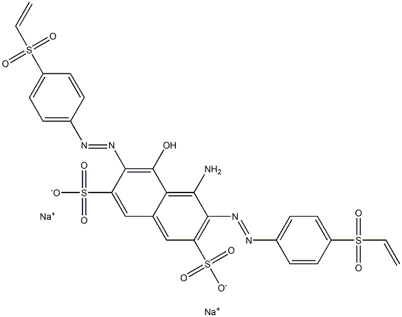4-Amino-5-hydroxy-3,6-bis[p-(vinylsulfonyl)phenylazo]-2,7-naphthalenedisulfonic acid disodium salt 结构式