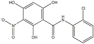 2,4,6-Trihydroxy-3-nitro-N-(2-chlorophenyl)benzamide Structure