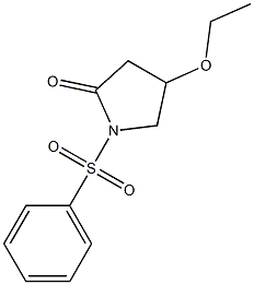 4-Ethoxy-1-[phenylsulfonyl]pyrrolidin-2-one,,结构式