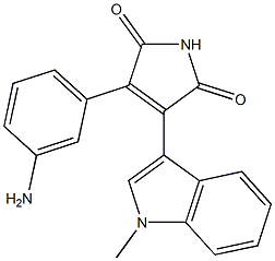 3-(1-Methyl-1H-indol-3-yl)-4-(3-aminophenyl)-1H-pyrrole-2,5-dione Structure