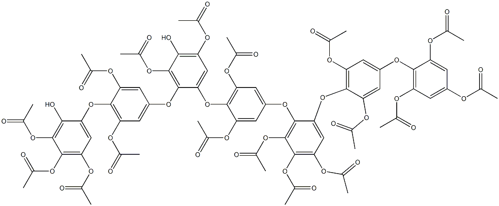 2-[4-[2-[4-[2-[4-(2,4,6-Triacetoxyphenoxy)-2,6-diacetoxyphenoxy]-4,5,6-triacetoxyphenoxy]-2,6-diacetoxyphenoxy]-4,6-diacetoxy-5-hydroxyphenoxy]-2,6-diacetoxyphenoxy]-4,5,6-triacetoxyphenol|