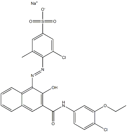 3-Chloro-5-methyl-4-[[3-[[(4-chloro-3-ethoxyphenyl)amino]carbonyl]-2-hydroxy-1-naphtyl]azo]benzenesulfonic acid sodium salt