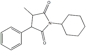 1-Cyclohexyl-4-methyl-3-phenylpyrrolidine-2,5-dione 结构式