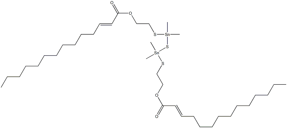 Bis[dimethyl[[2-(1-tridecenylcarbonyloxy)ethyl]thio]stannyl] sulfide,,结构式