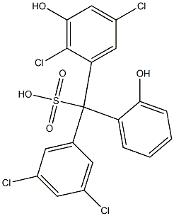 (3,5-Dichlorophenyl)(2,5-dichloro-3-hydroxyphenyl)(2-hydroxyphenyl)methanesulfonic acid Structure