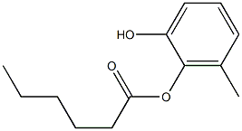 Hexanoic acid 2-hydroxy-6-methylphenyl ester Structure