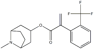 2-(Trifluoromethyl)atropic acid 8-methyl-8-azabicyclo[3.2.1]octan-3-yl ester 结构式