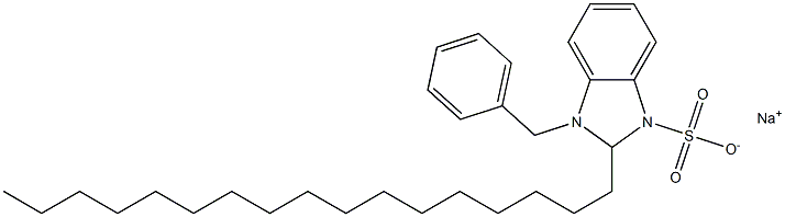 1-Benzyl-2,3-dihydro-2-heptadecyl-1H-benzimidazole-3-sulfonic acid sodium salt,,结构式