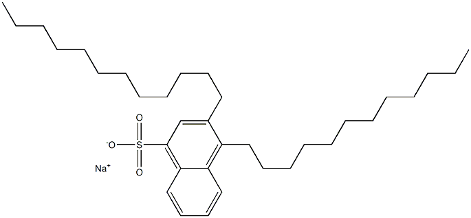 3,4-Didodecyl-1-naphthalenesulfonic acid sodium salt,,结构式