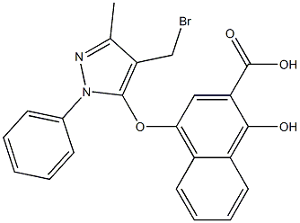 4-[(4-Bromomethyl-3-methyl-1-phenyl-1H-pyrazol-5-yl)oxy]-1-hydroxy-2-naphthalenecarboxylic acid Structure