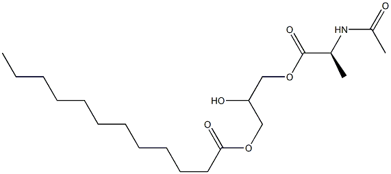 1-[(N-Acetyl-L-alanyl)oxy]-2,3-propanediol 3-dodecanoate,,结构式