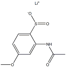 2-(Acetylamino)-4-methoxybenzenesulfinic acid lithium salt Struktur