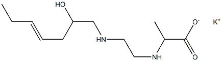 2-[N-[2-[N-(2-Hydroxy-4-heptenyl)amino]ethyl]amino]propionic acid potassium salt Structure