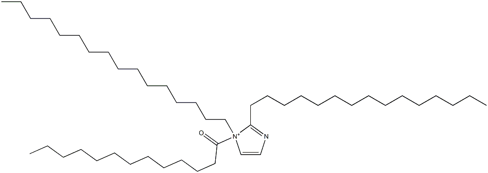 1-Hexadecyl-1-tridecanoyl-2-pentadecyl-1H-imidazol-1-ium,,结构式