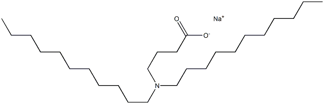 4-(ジウンデシルアミノ)酪酸ナトリウム 化学構造式